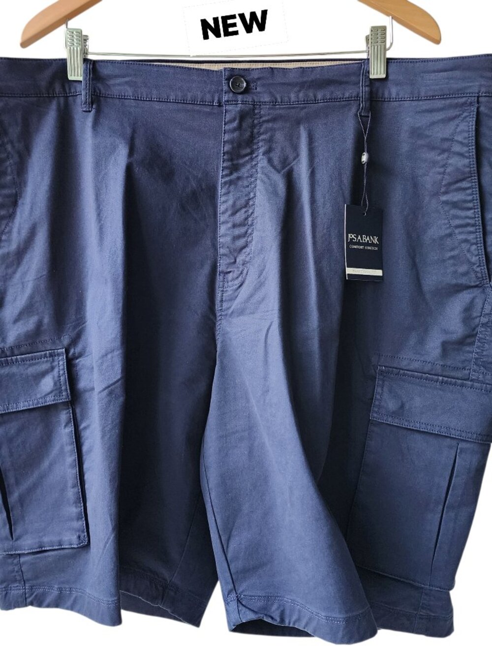 44 Shorts CARGO Blue Navy Jos A Bank New Traditional Fit Pockets Cotton Nwt Size